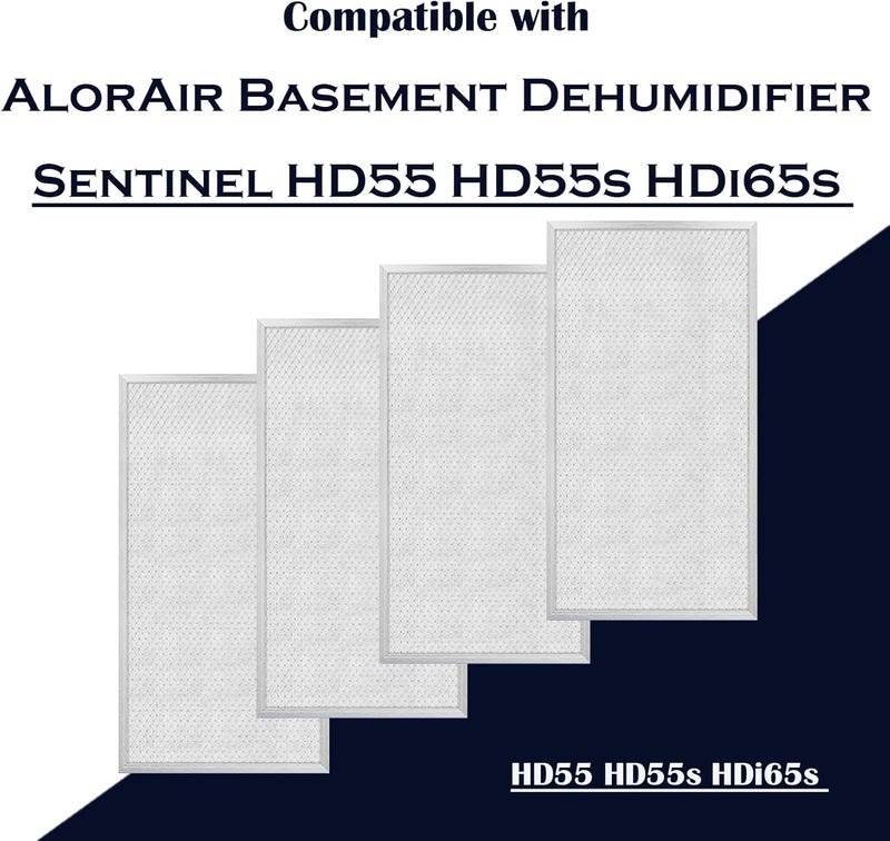 DAODEFUL MERV-8 HD55 Replacement Filter for AlorAir Basement Dehumidifier Sentinel HD55, HD55S, HDi65, HDi65S | 4-Pack High-Efficiency Filters for Cleaner - Image 2